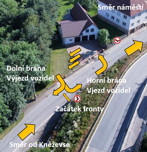 příjezd autem